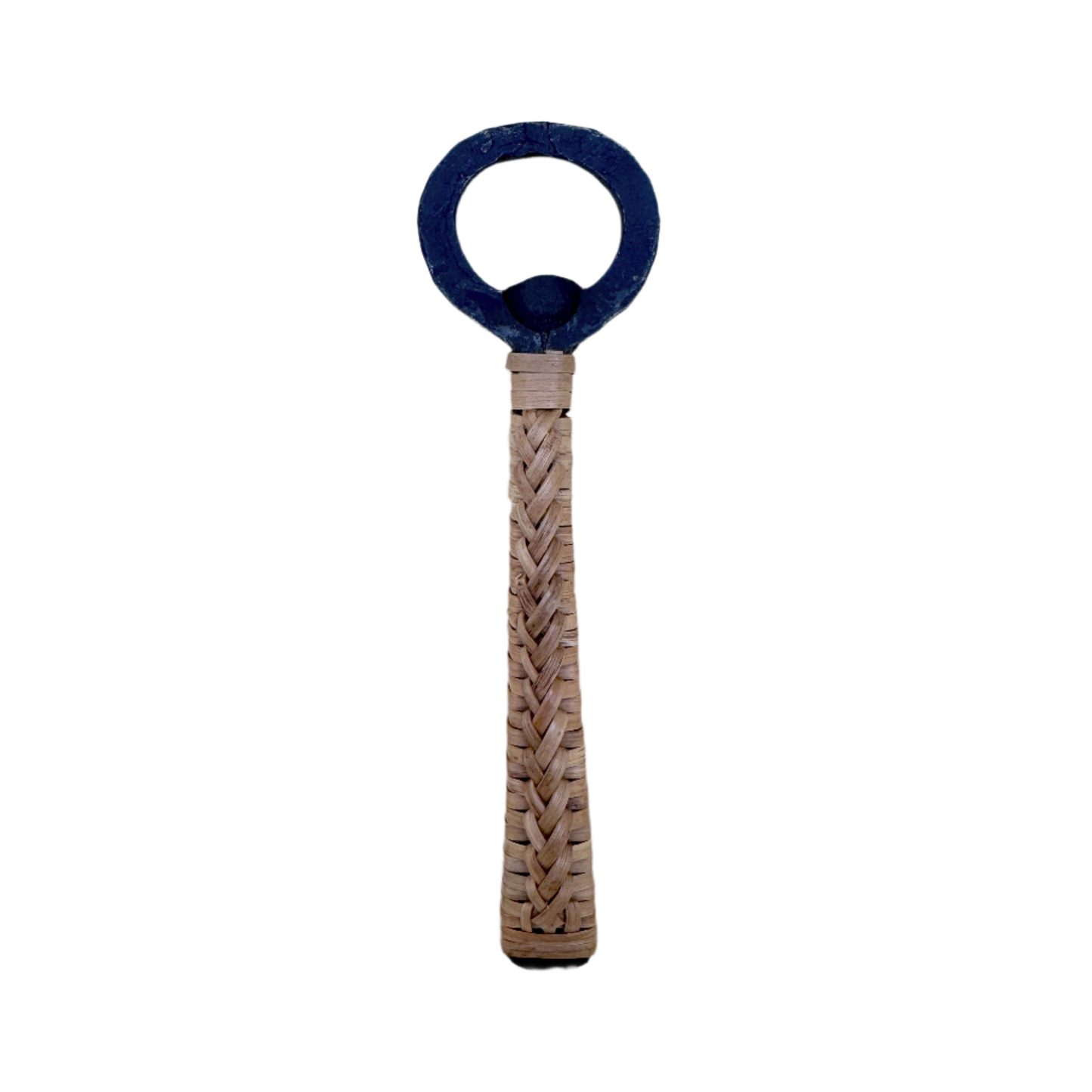 Handwoven Bamboo & Forged Iron Bottle Opener – Handmade in India