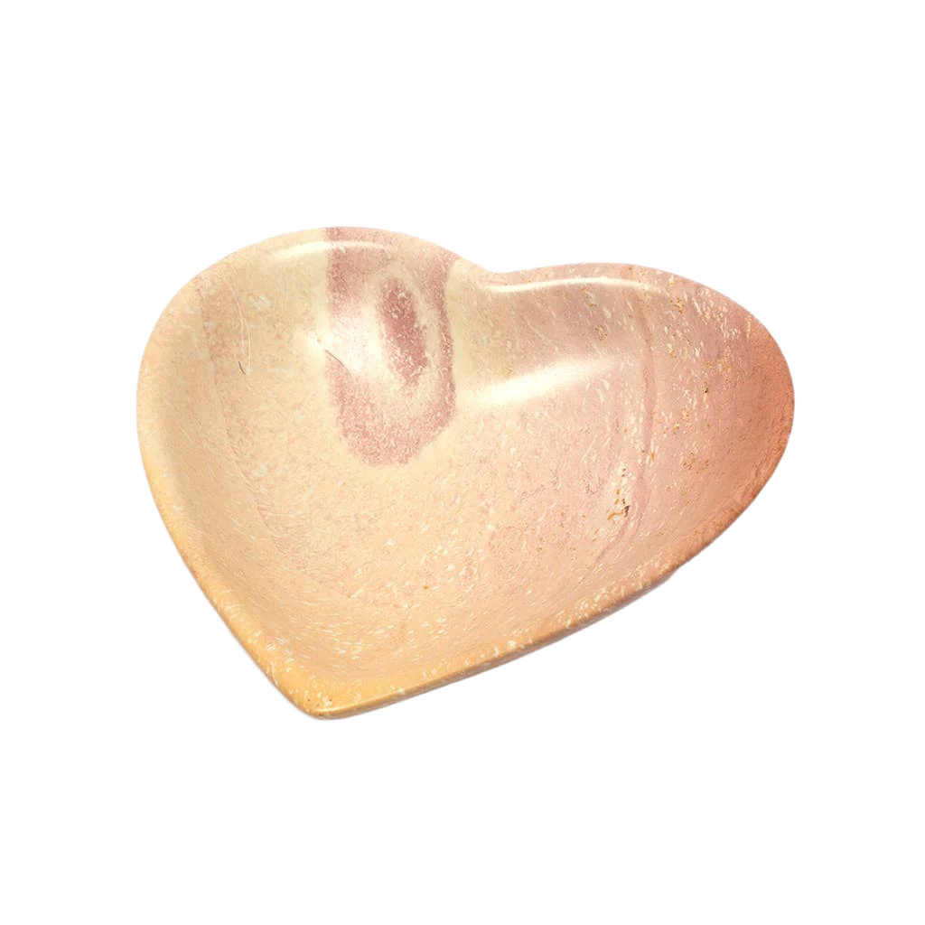 Kenyan Hand Carved Soapstone Heart Dish