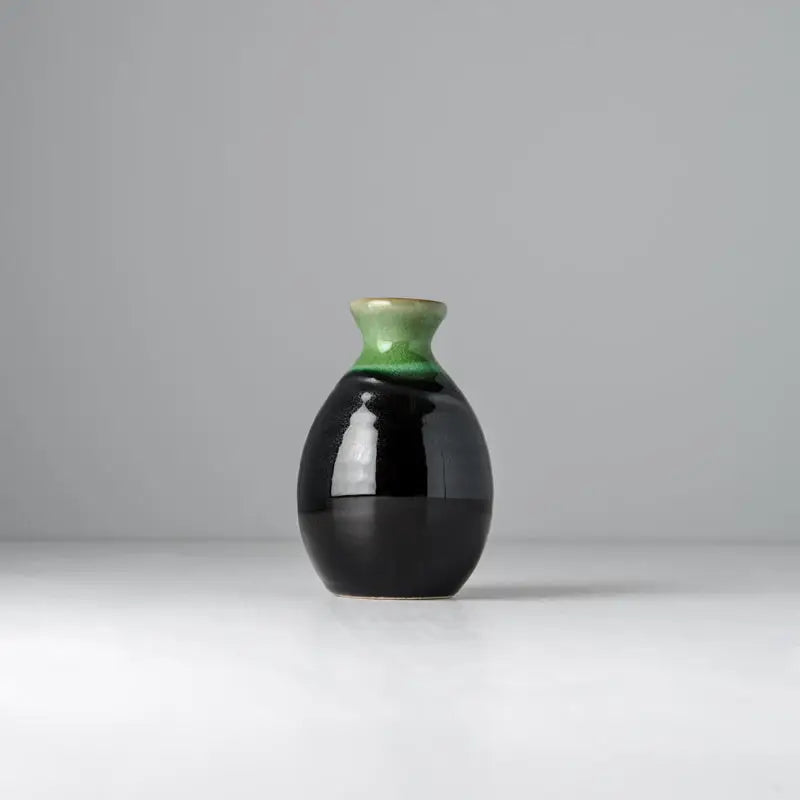 Green Dip Japanese Sake Jug