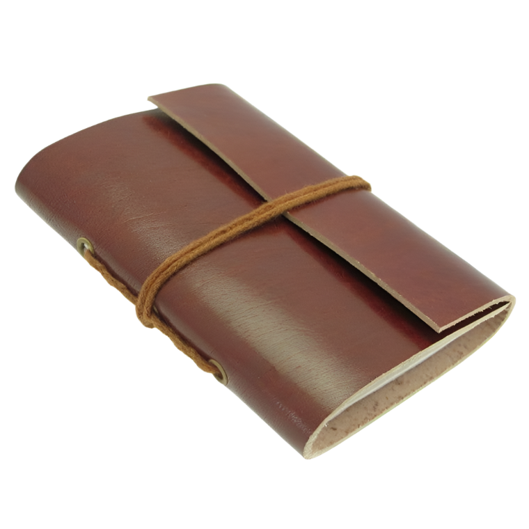 handmade mini leather journal notebook
