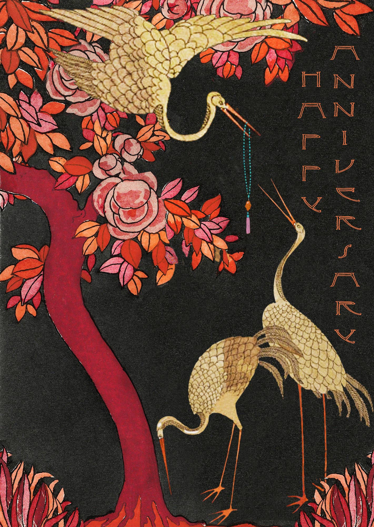 Lucky Stork Happy Anniversary Card