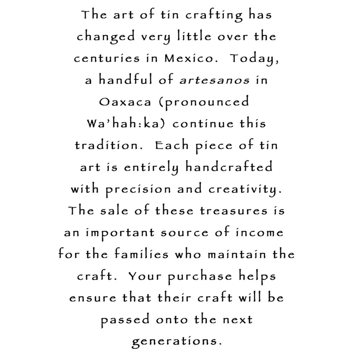 Mexican Tin Milagros- Cross With Mirror