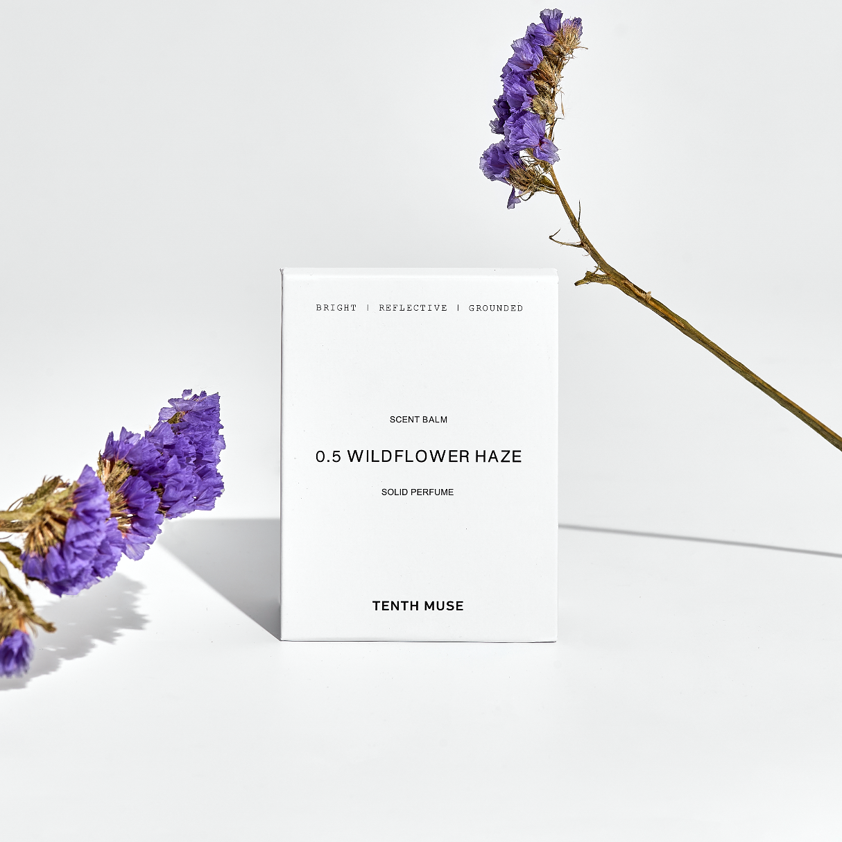 Solid perfume - 'Wildflower Haze' with minimal packaging