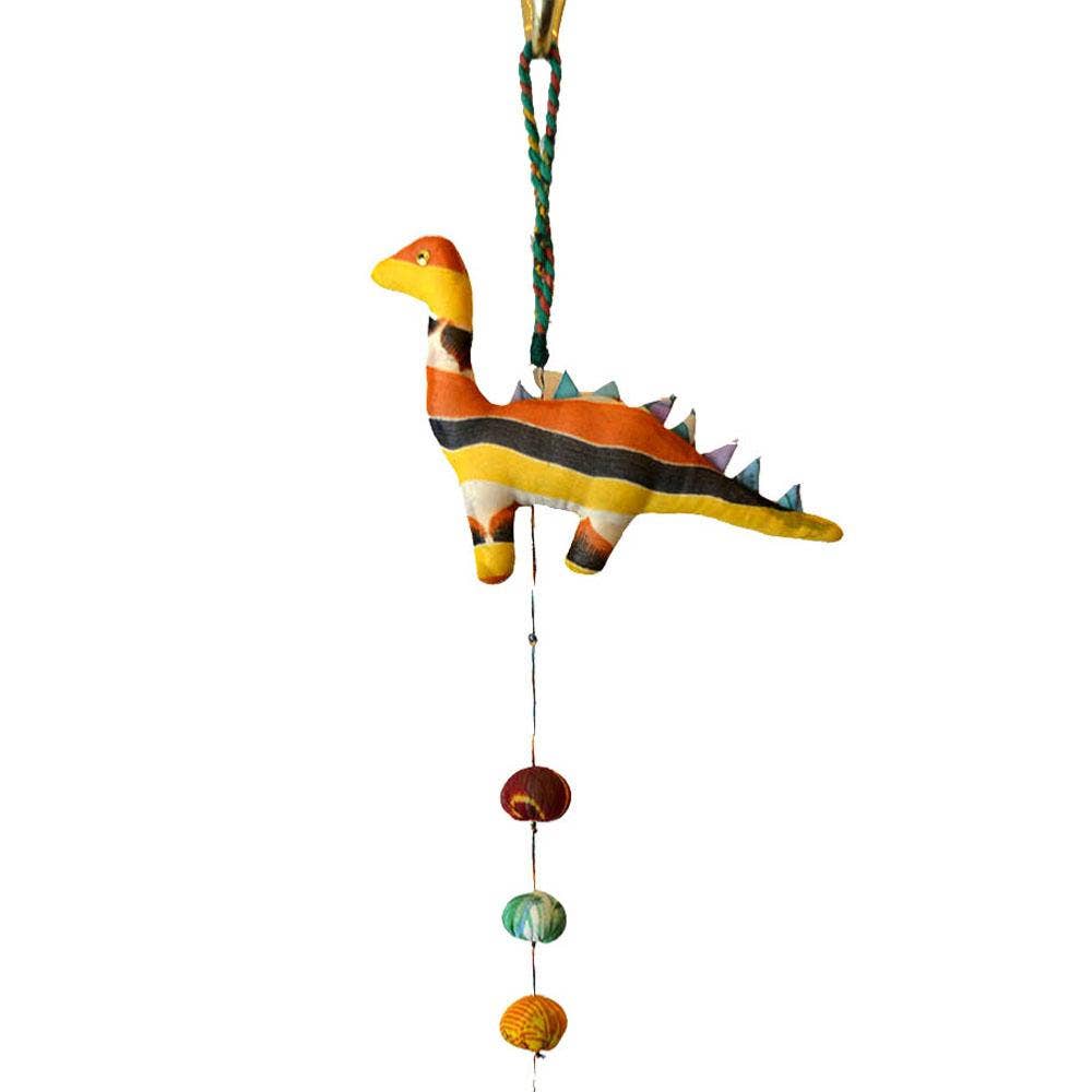 Multicoloured Dinosaur & Pompom Hanging Mobile