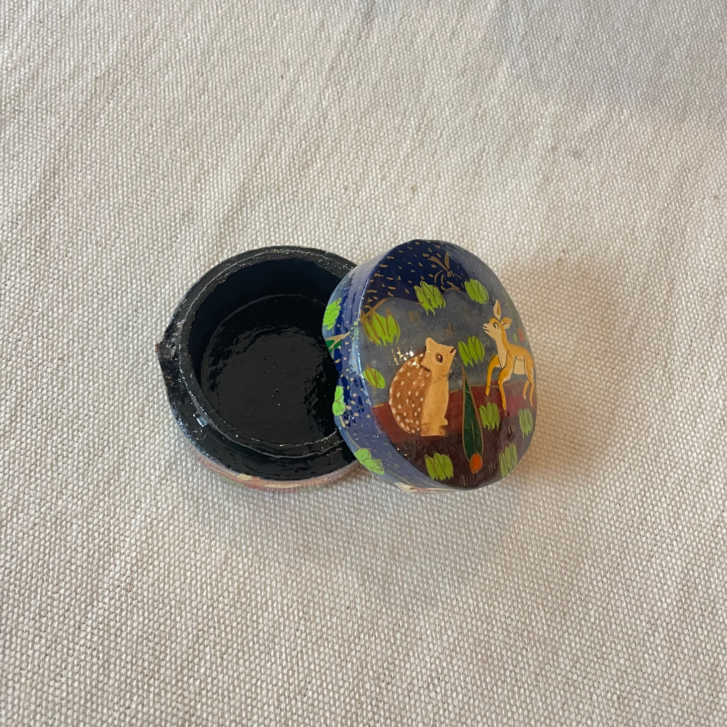 Round Trinket Box – Woodland Animals
