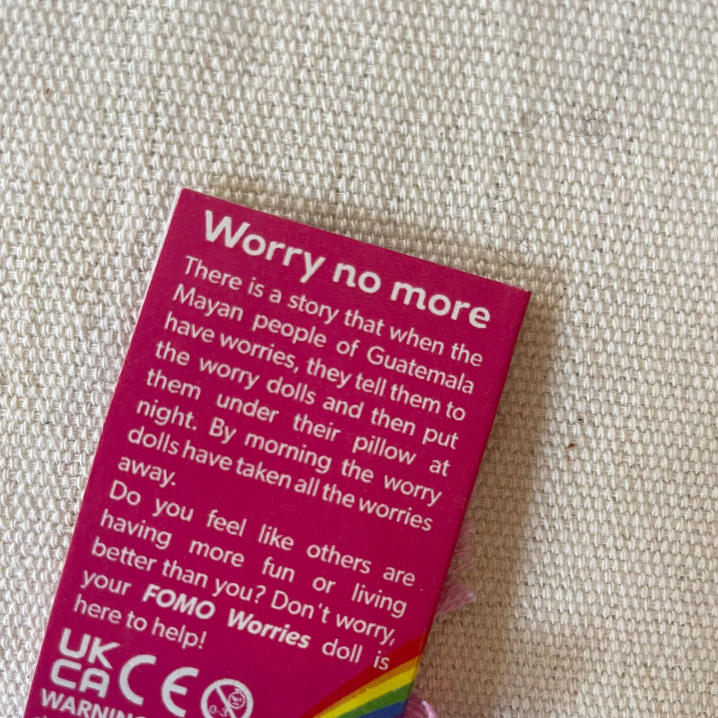 Mini Unicorn Worry Doll From Guatemala
