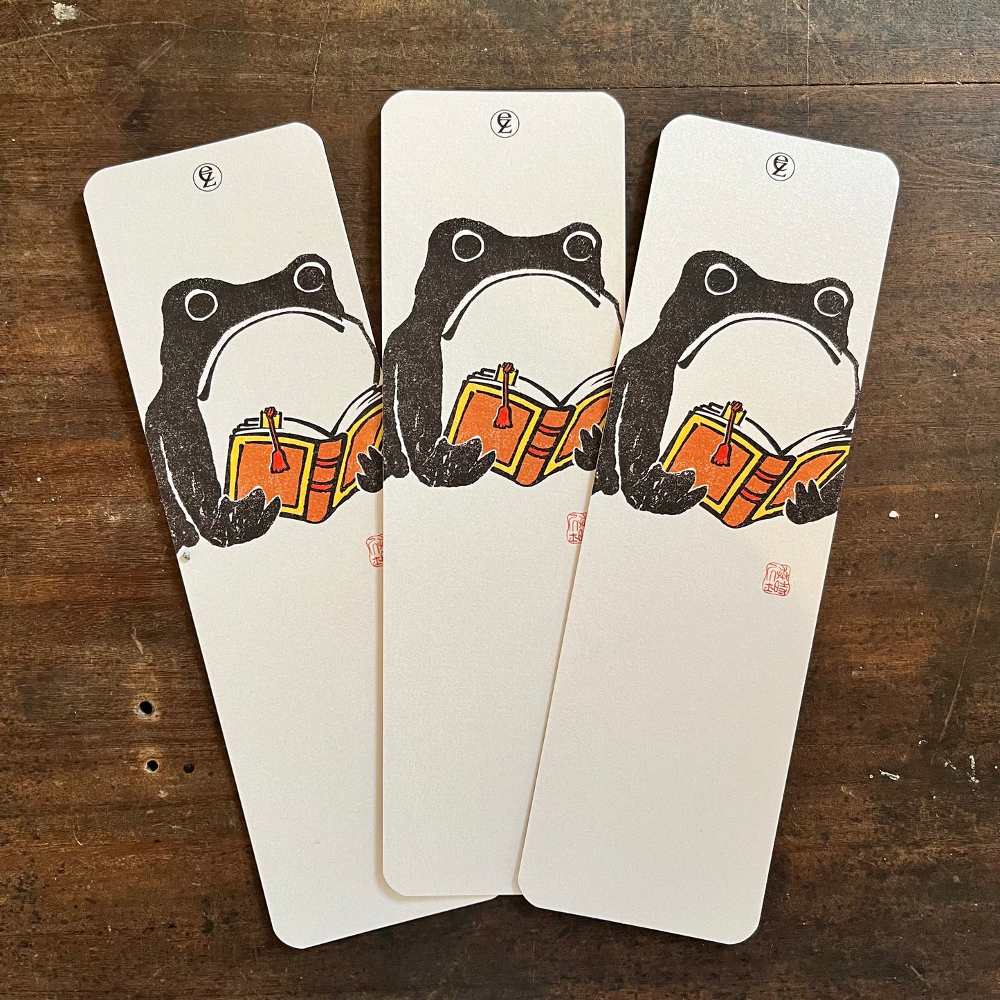 Japanese Book Reading Hoji Frog Bookmark