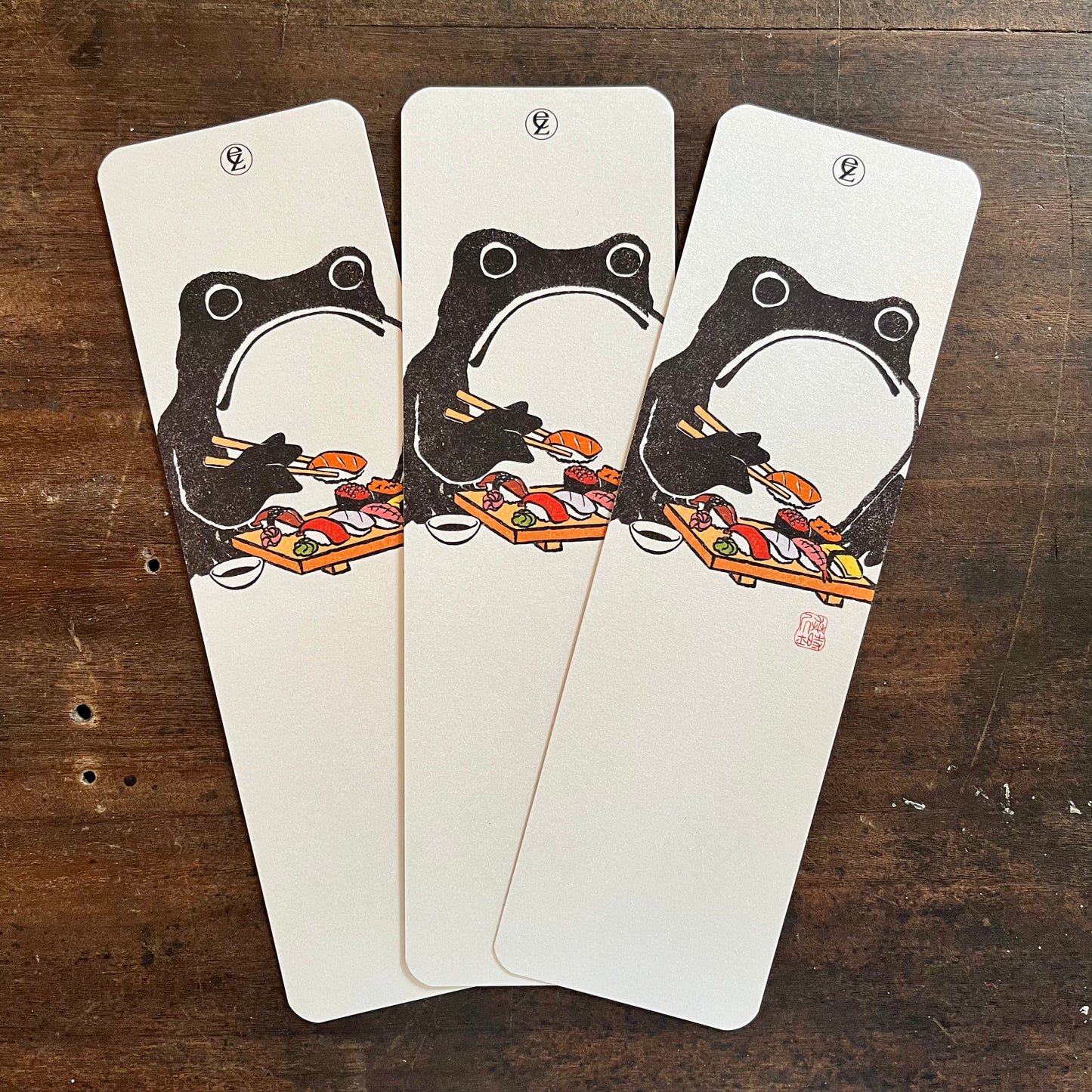 Sushi Hoji Frog Japanese Bookmark