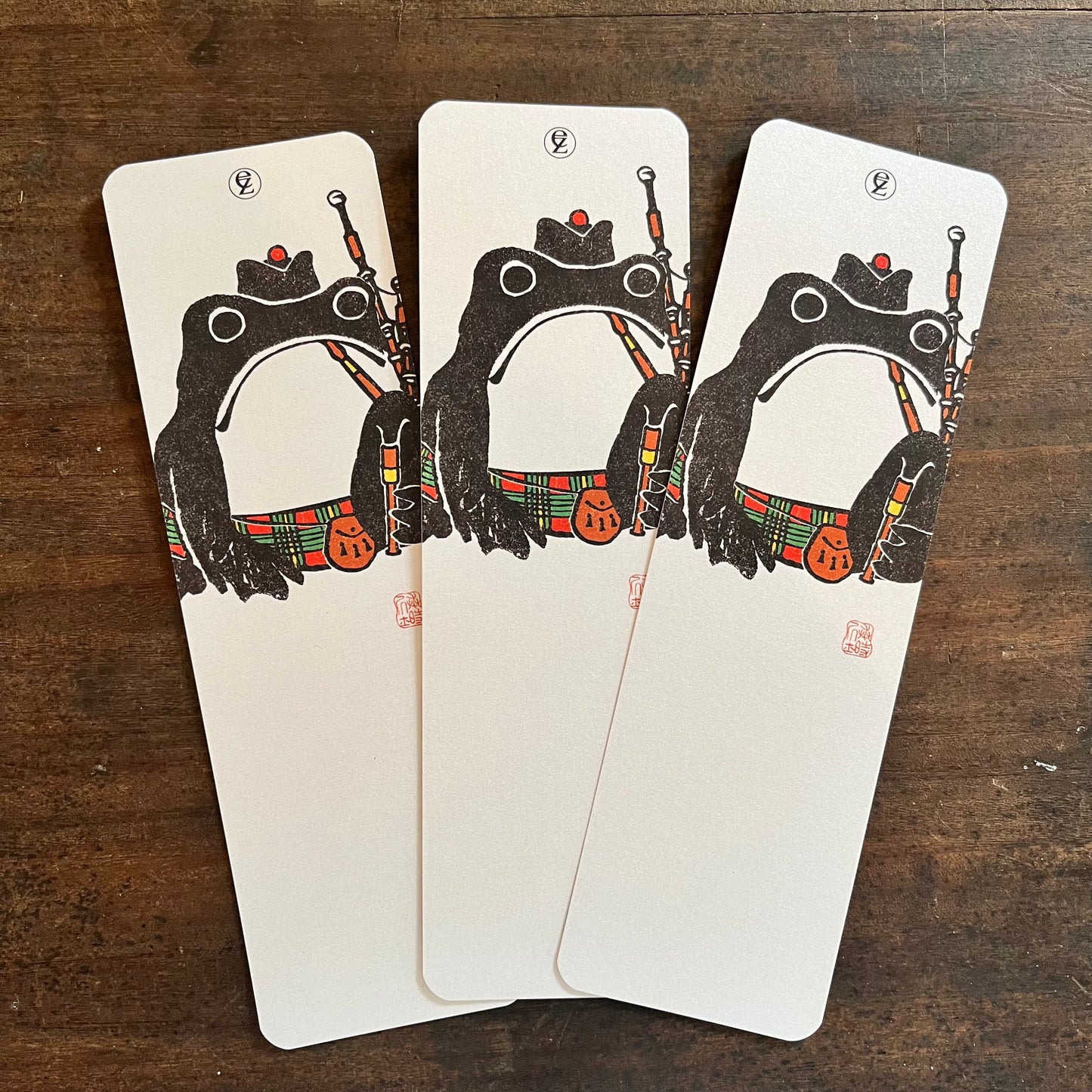 Scottish Hoji Frog Japanese Bookmark
