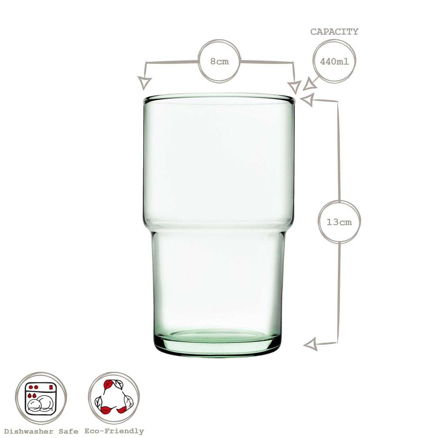 Recycled Highball Glass 440ml