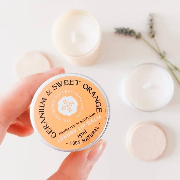 Geranium and Sweet Orange Luxury Lip Balm