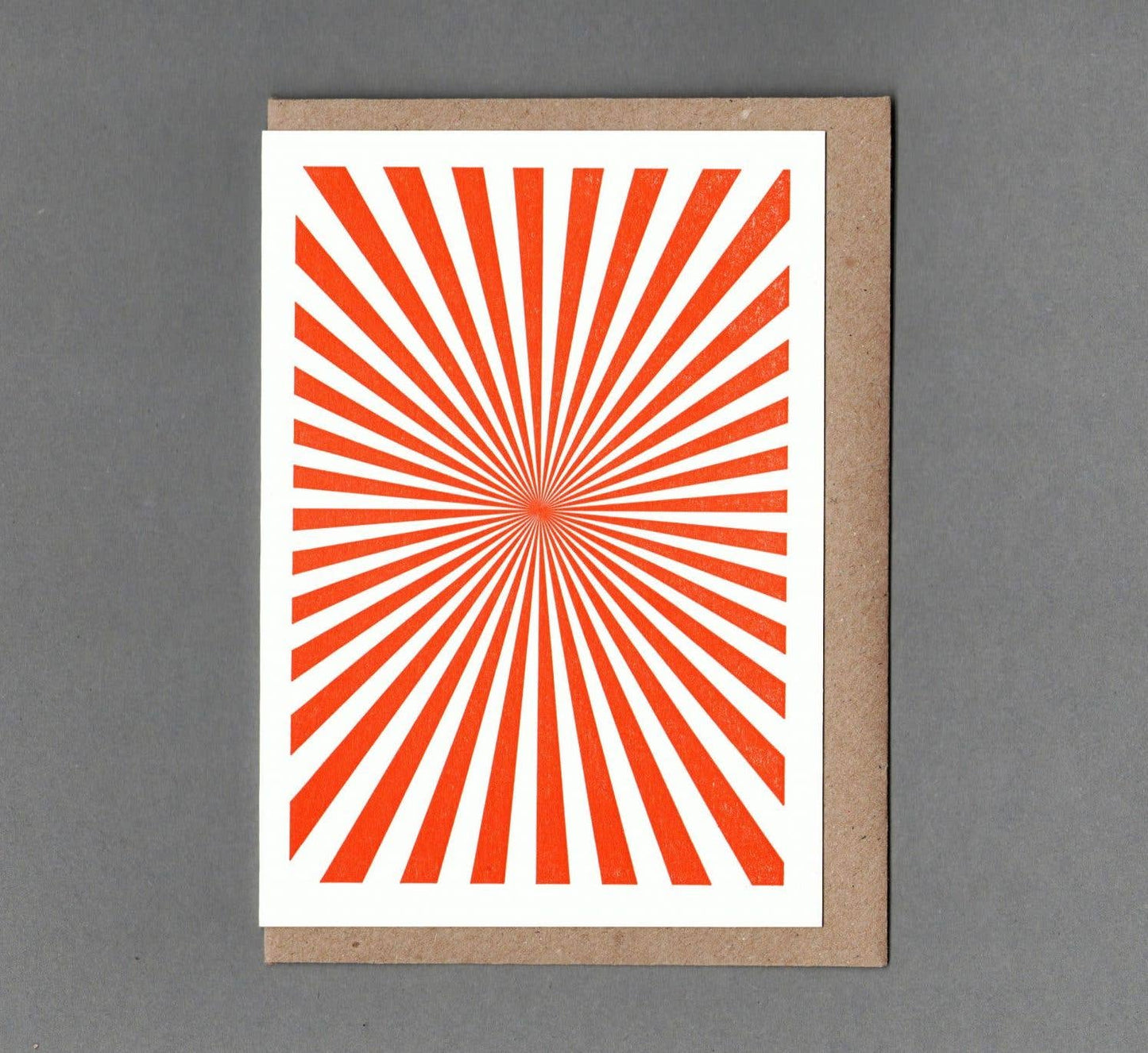 Starburst Illusion Optical Art Design - Eco Friendly Letterpress Greetings Card