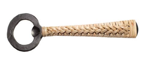 Handwoven Bamboo & Forged Iron Bottle Opener – Handmade in India