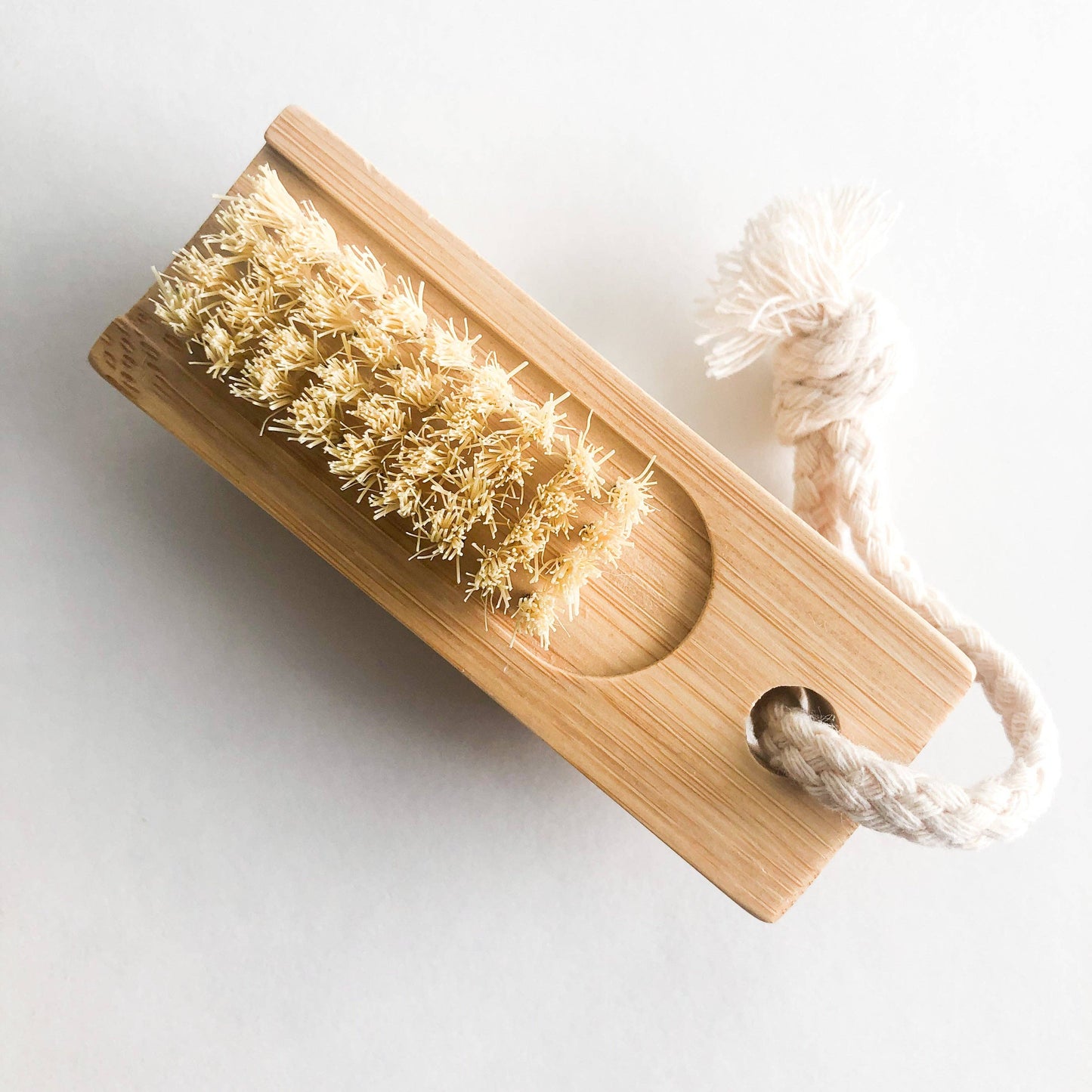 Bamboo nail brush with sisal bristles