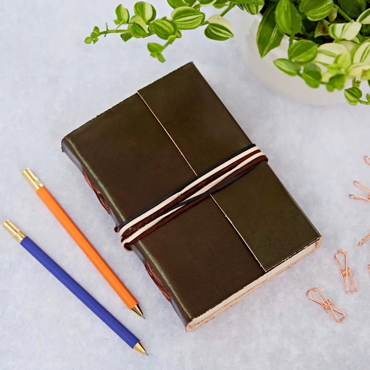 Leather & Eco Khadda Paper Journal/Notebook (Choice of Colours)