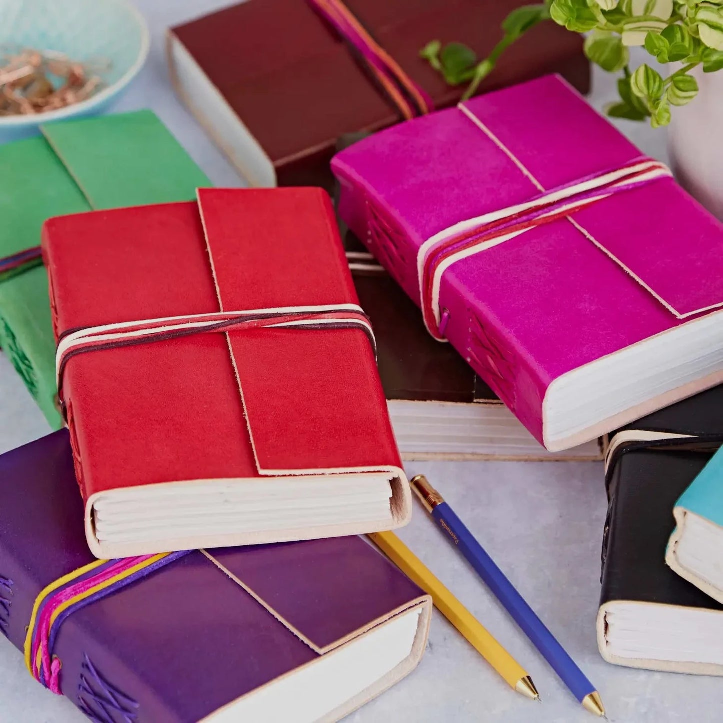 Leather & Eco Khadda Paper Journal/Notebook (Choice of Colours)