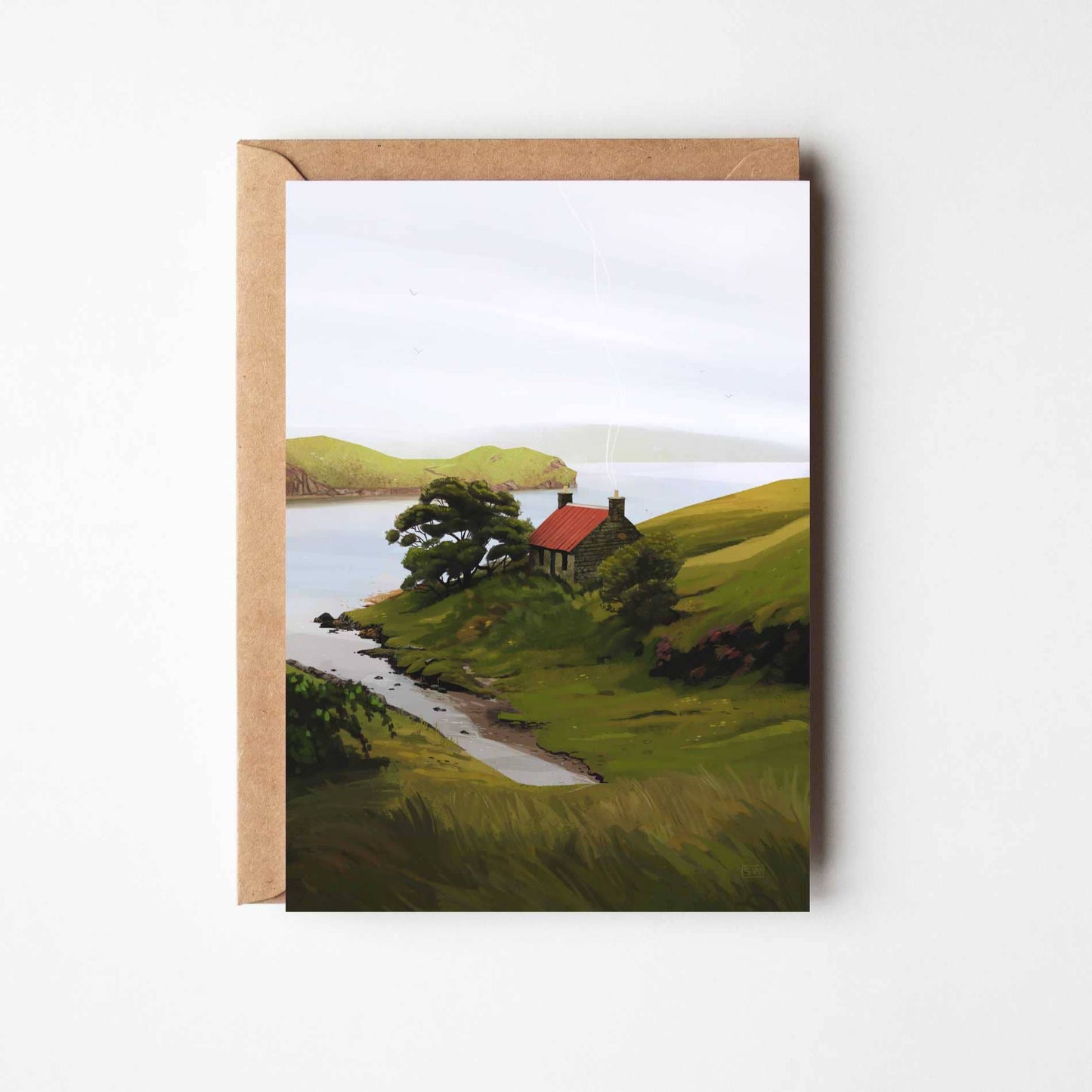 Harris Whispers, Cosy Cottage Greeting Card