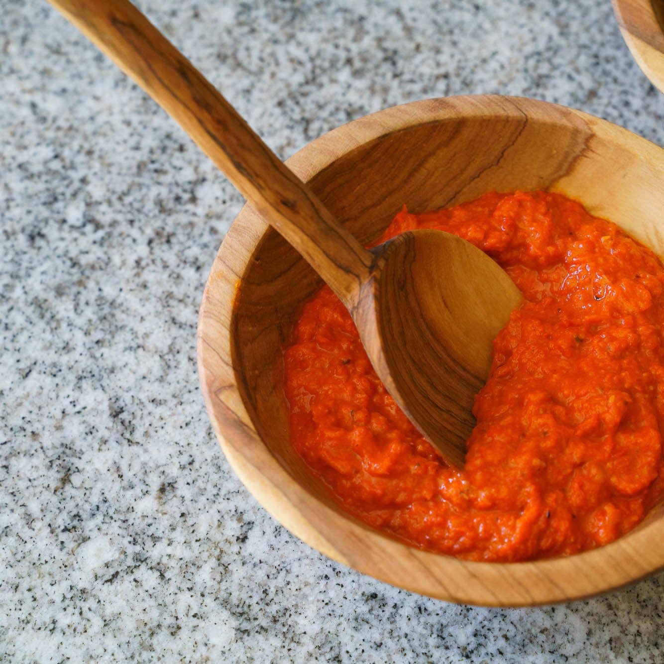 Olive Wood Flat Mixing Spoon