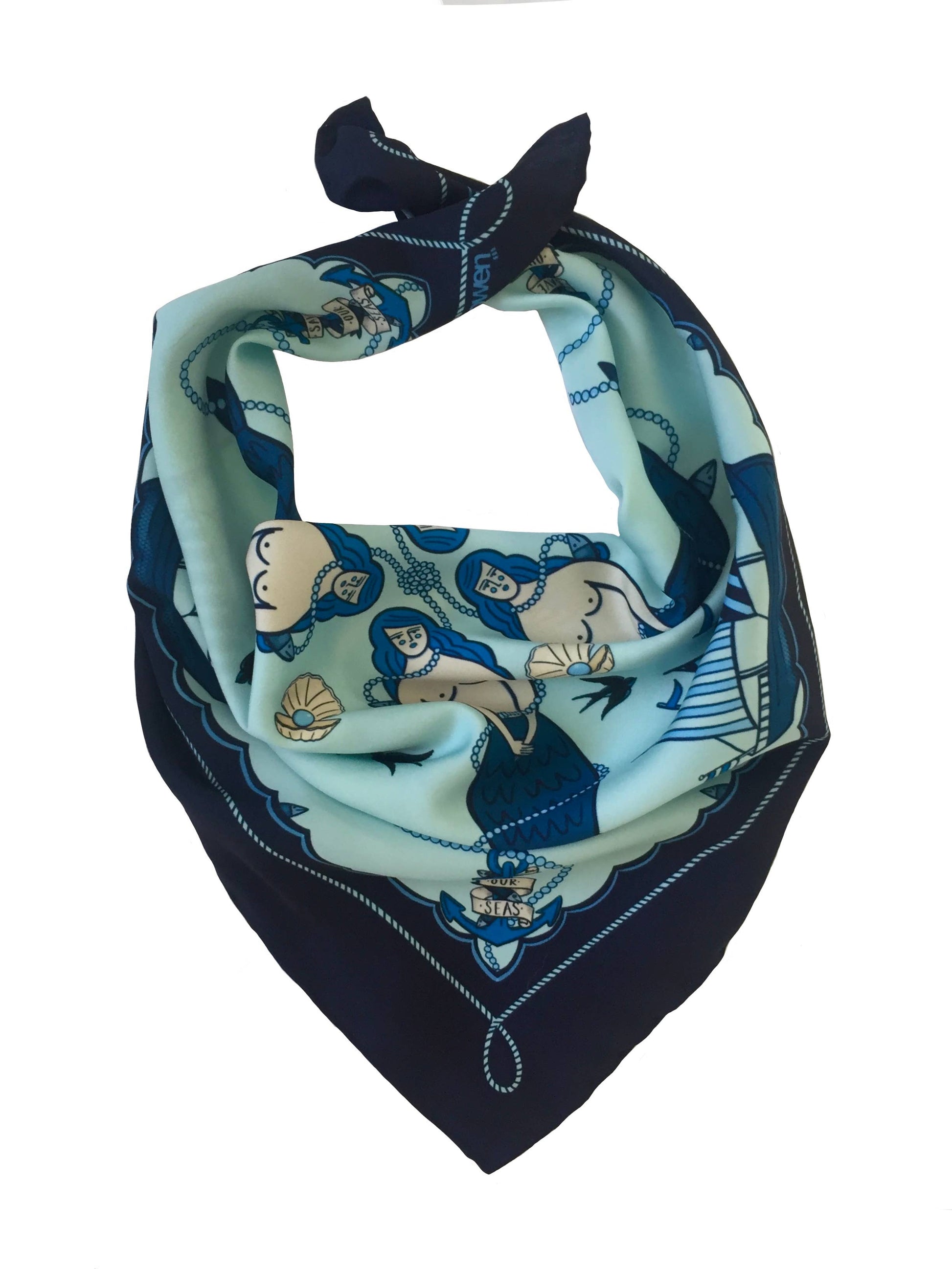 Blue mermaid scarf