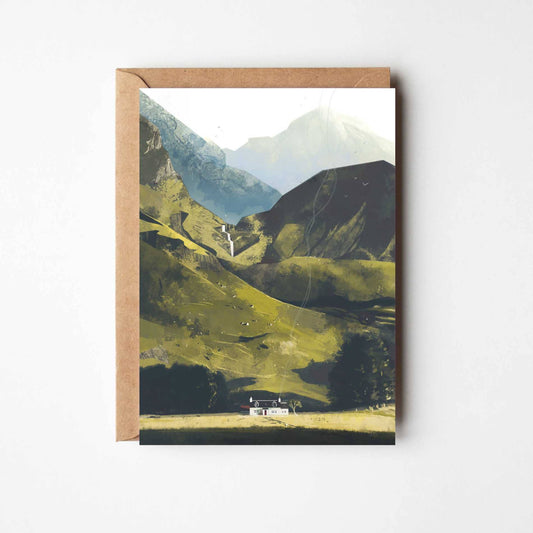 Luna's Glencoe, Cosy Cottage Greeting Card