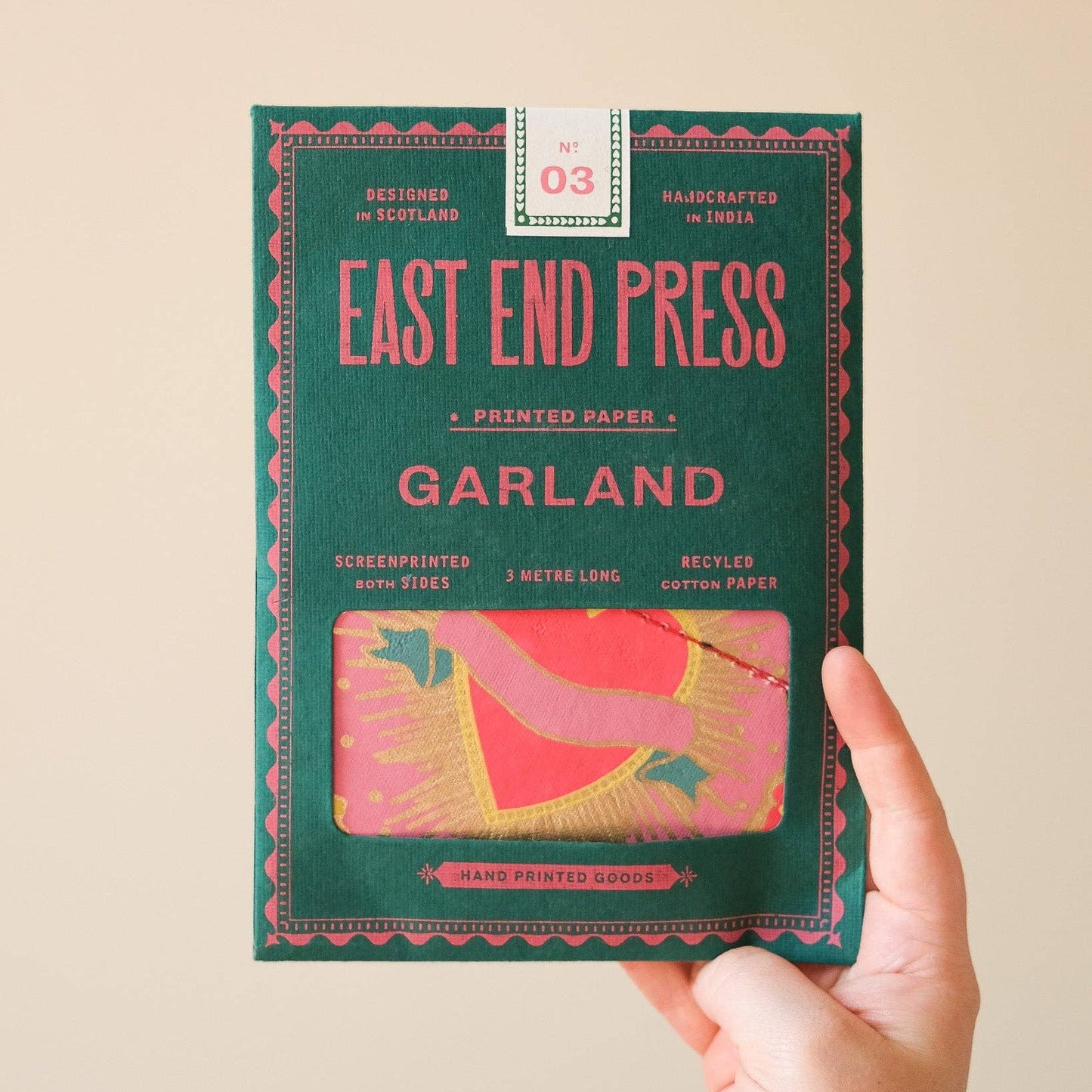 East End Press - Hearts Sewn Garland