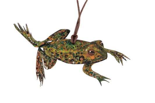 Frog Wooden Bauble Christmas Decoration