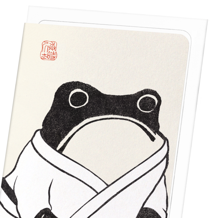 Martial Arts Hoji  Frog Greetings Card