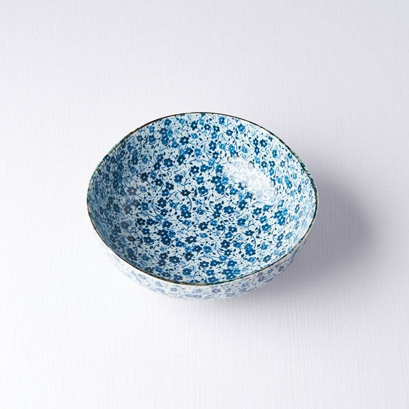 Blue Daisy Wabi Sabi Japanese Bowl