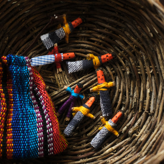 Set of 6 Small Traditional Guatemalan Worry Dolls