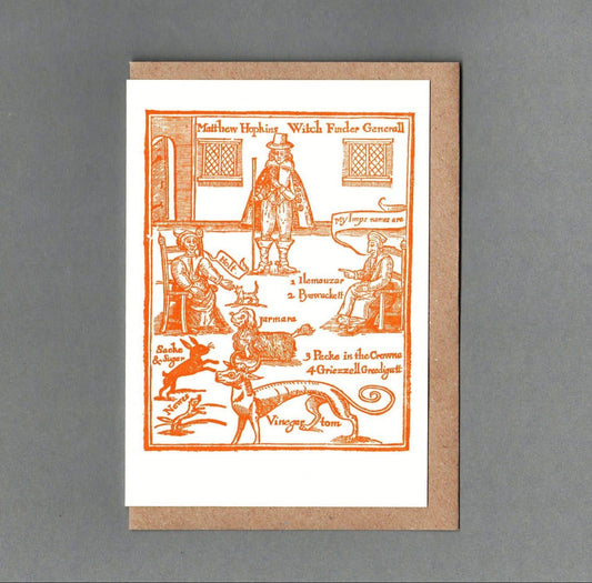 Witchfinder General Letterpress Greeting Card