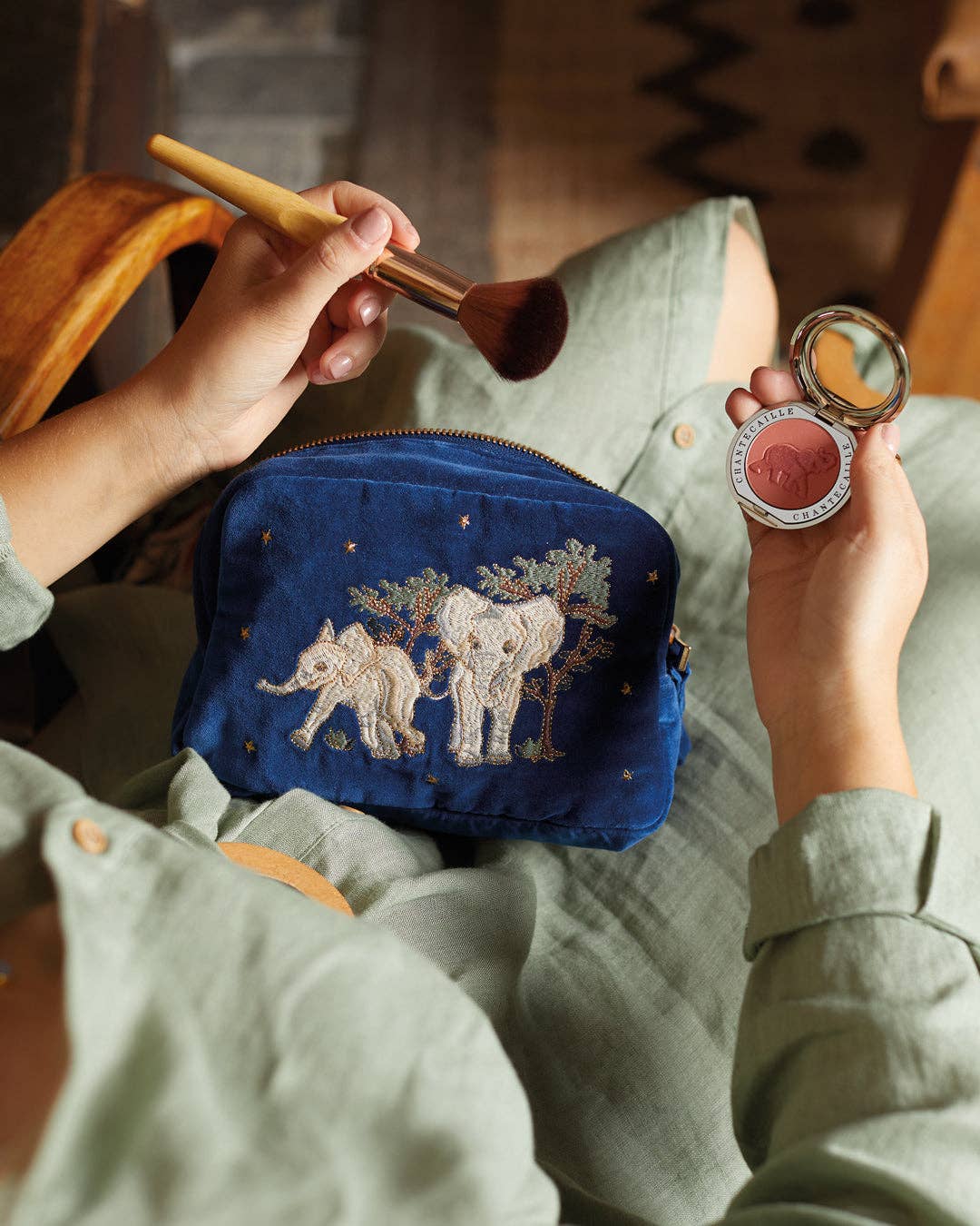 Orphaned Elephants Conservation Collection Cosmetics Bag