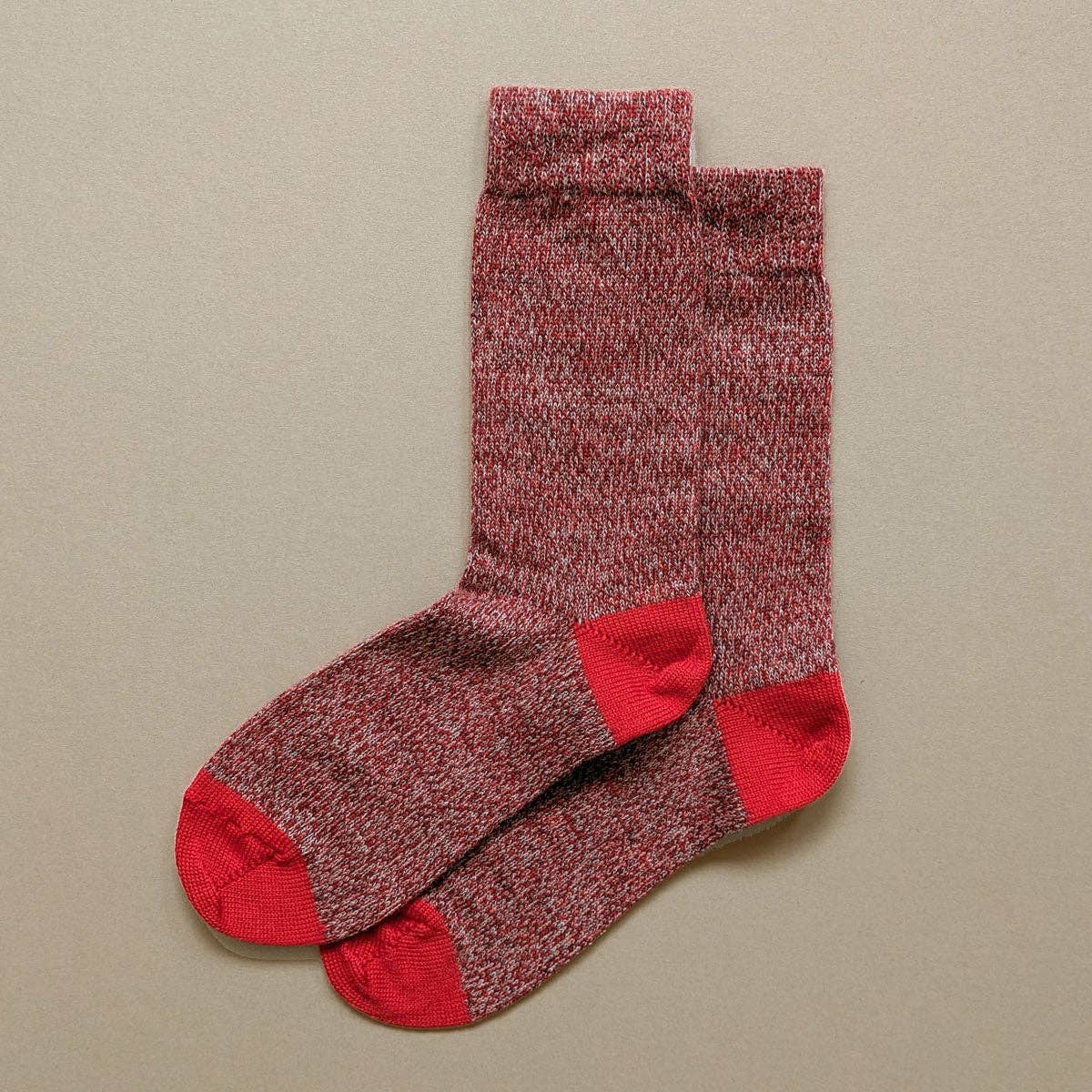 Poppy Red Fine Merino Wool Socks