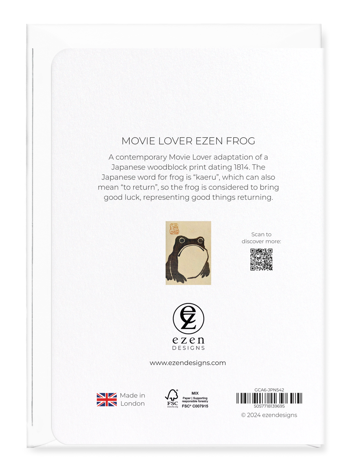 Film Lover Hoji  Frog Greetings Card