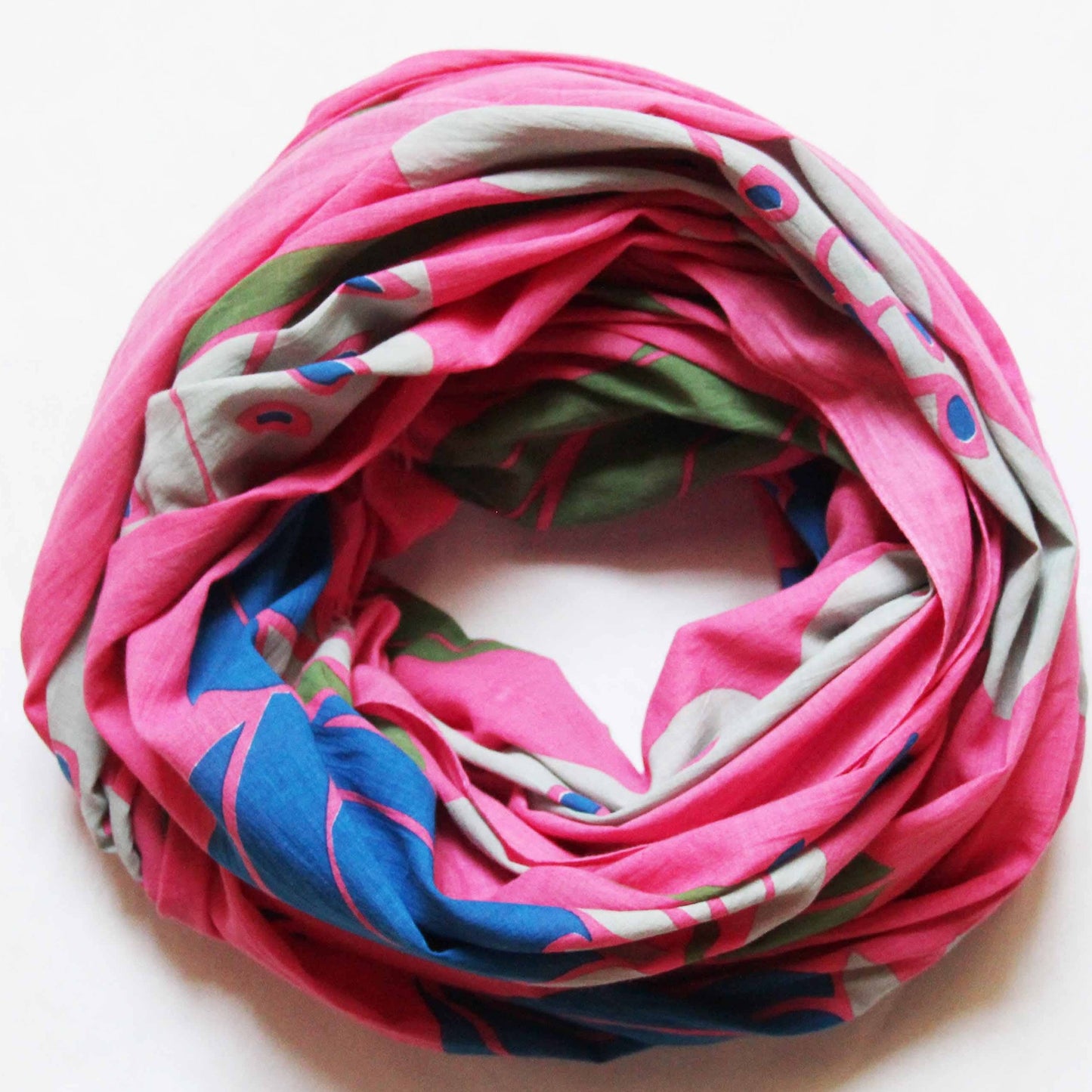 Poppy Pink Organic Cotton Scarf By Les Belles Vagabondes