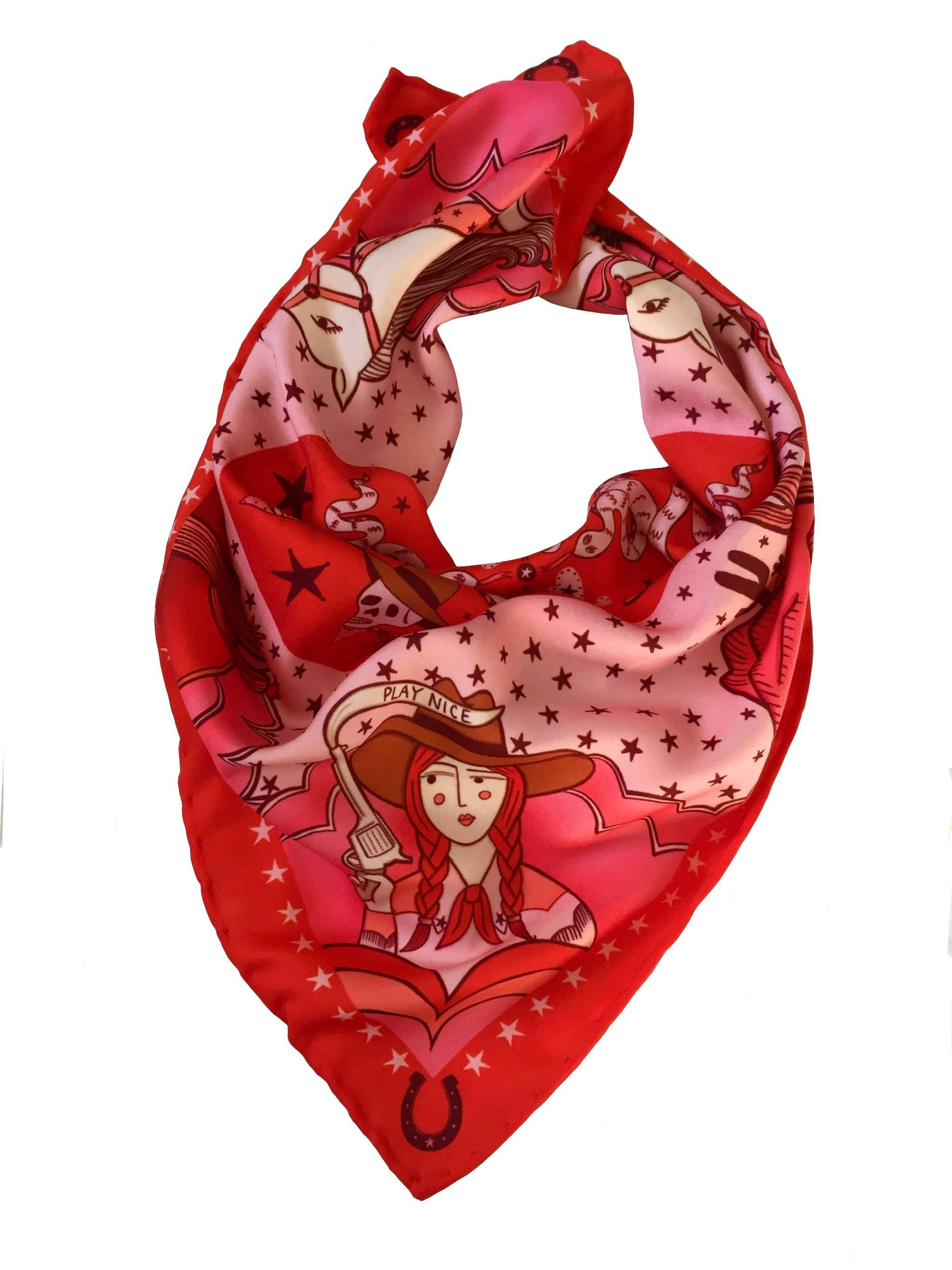 red cowgirl scarf