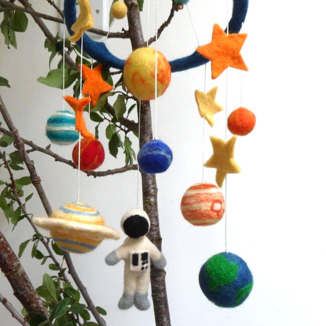 Handmade Planets Space Mobile