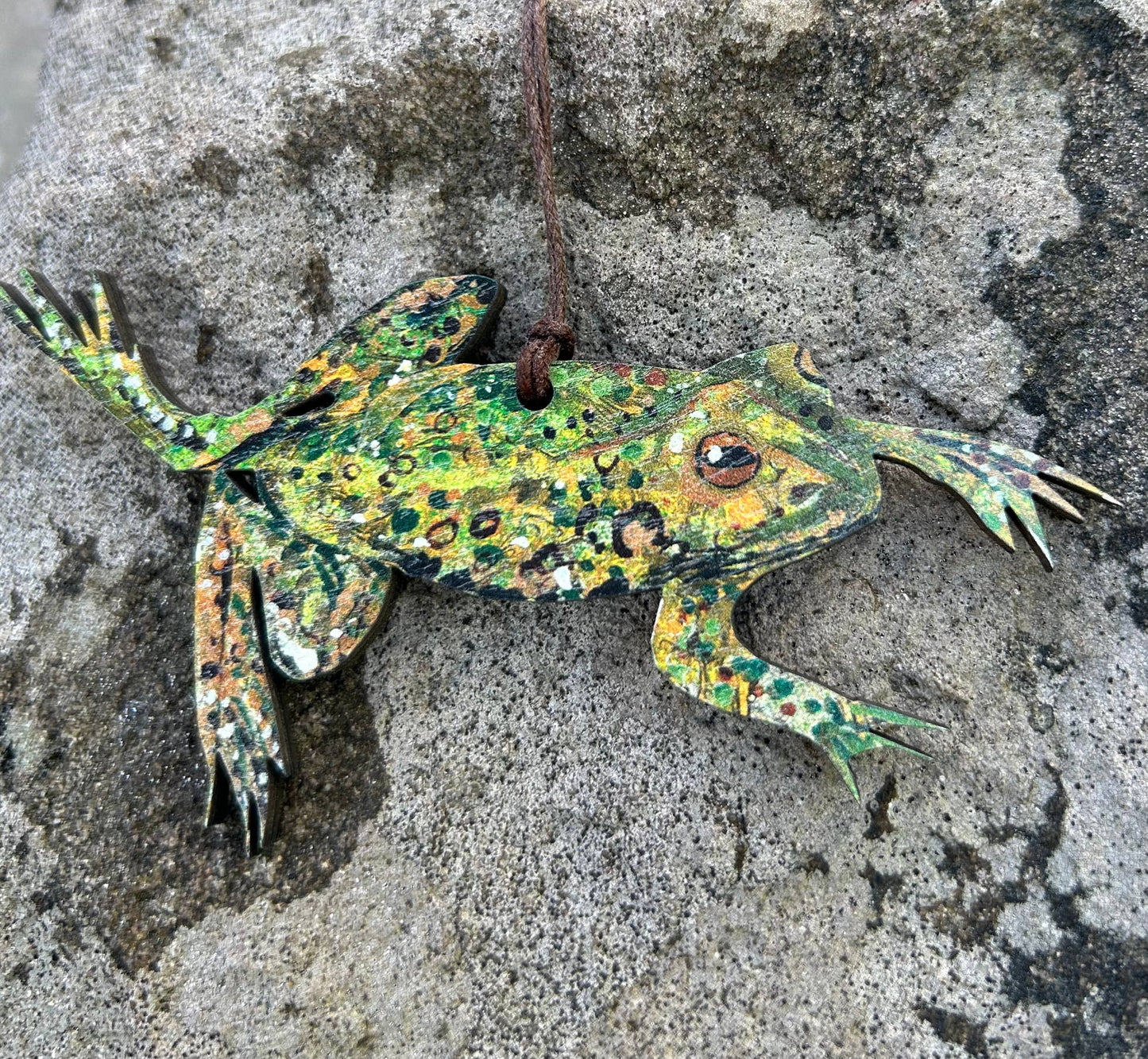 Frog Wooden Bauble Christmas Decoration