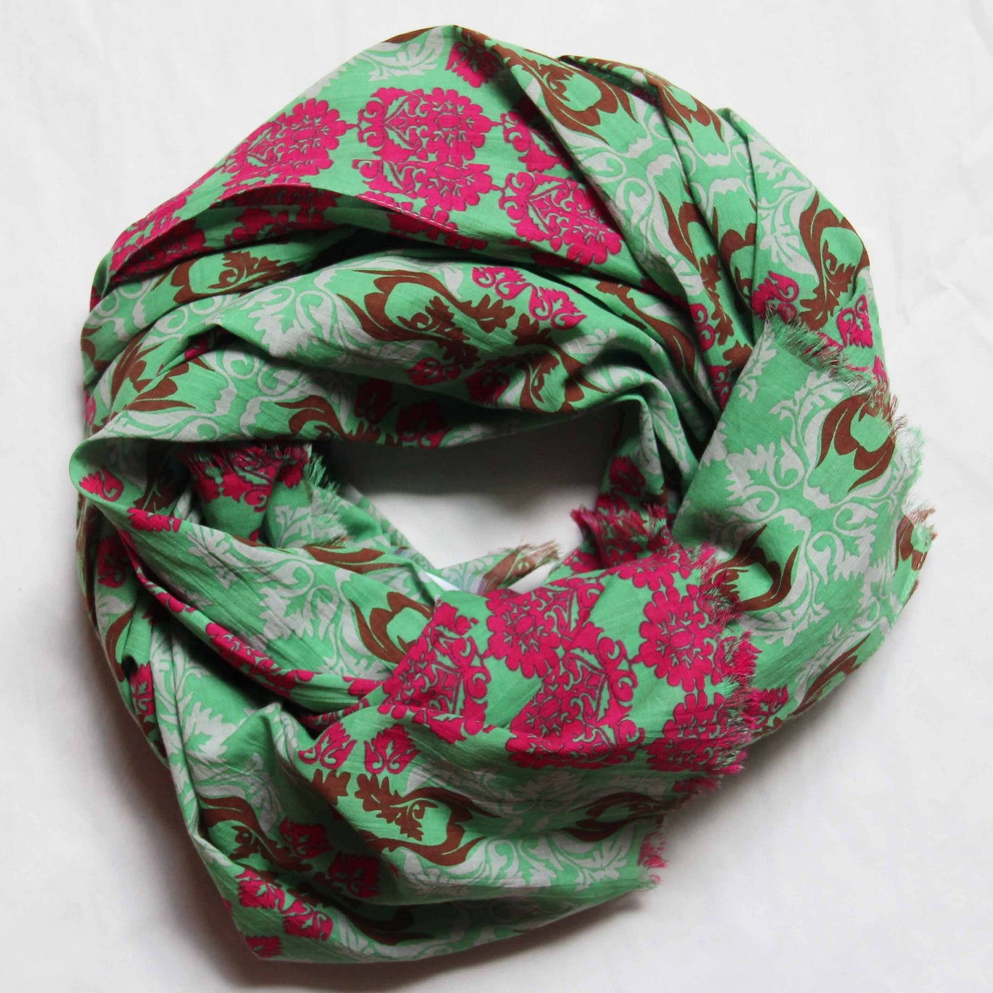 Versailles Green Organic Cotton Scarf By Les Belles Vagabondes