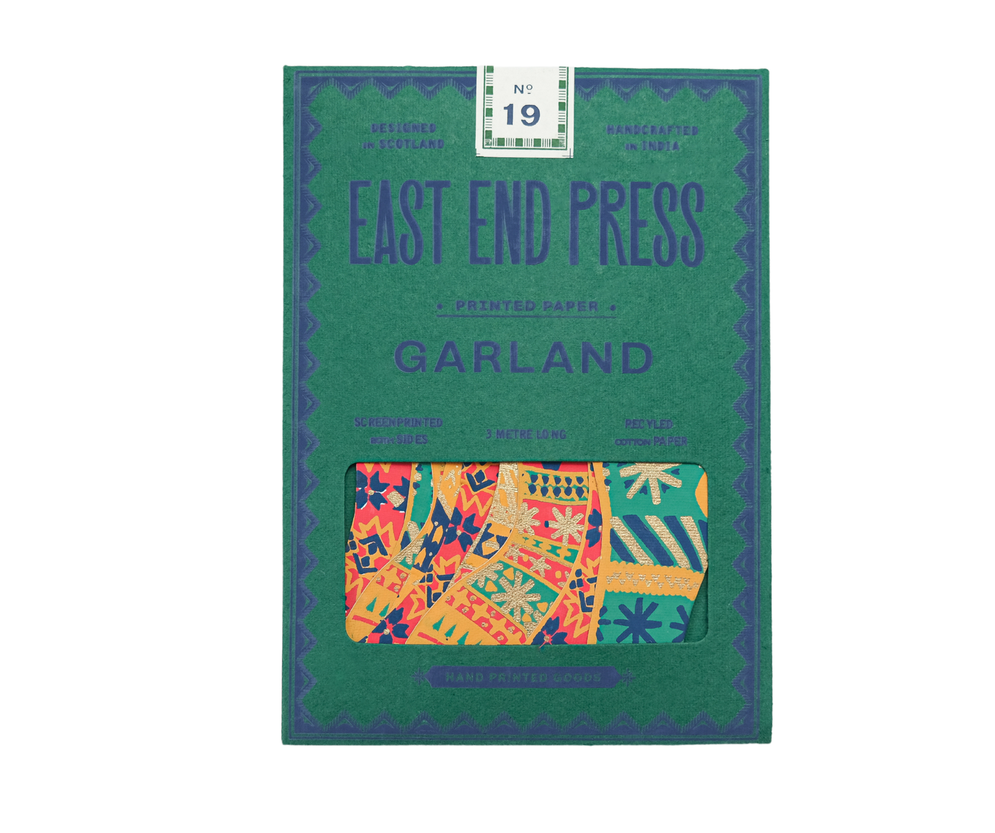 Festive Stockings Christmas Garland by East End Press