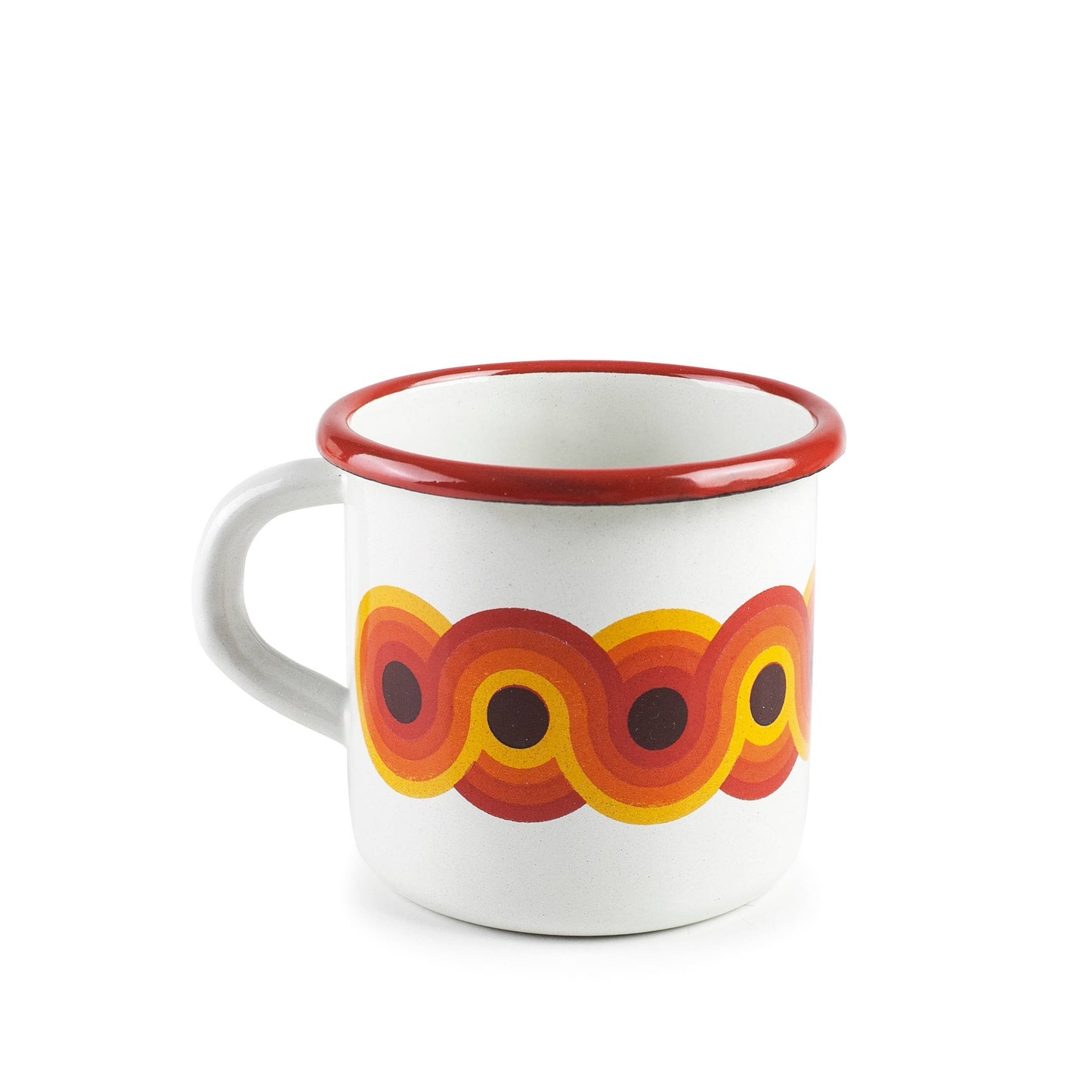 Retro Print Enamel Mug