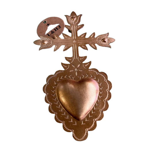 Cross My Heart Sacred Heart Milagros Hanging Ornament