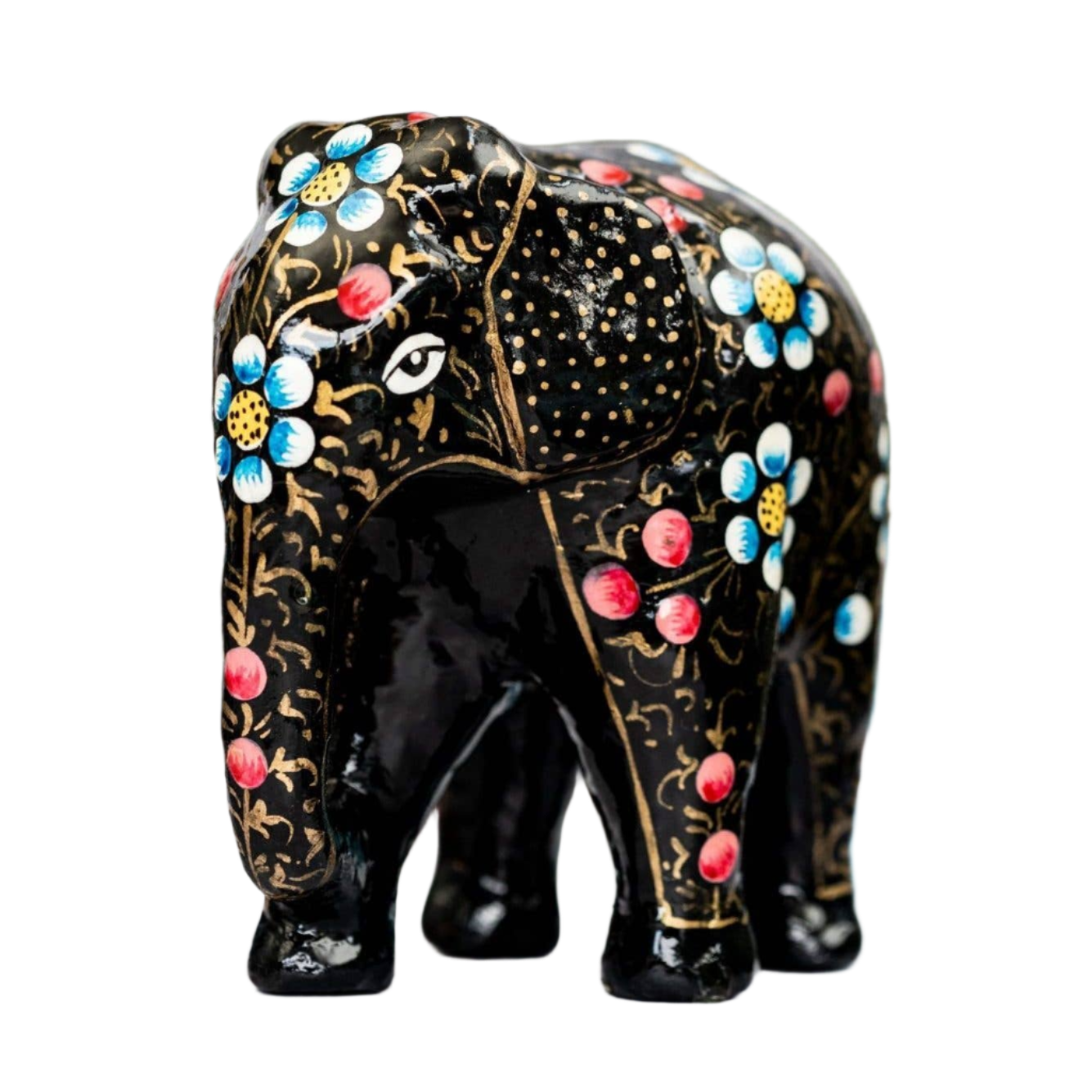 Black Floral Giant Indian Elephant