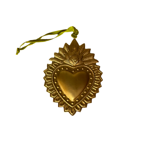 Sacred Heart Milagros Tin Hanging Ornament