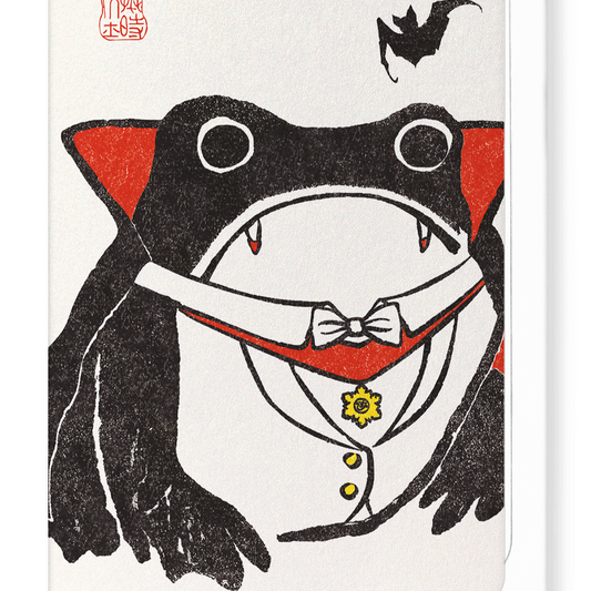 dracula frog halloween card