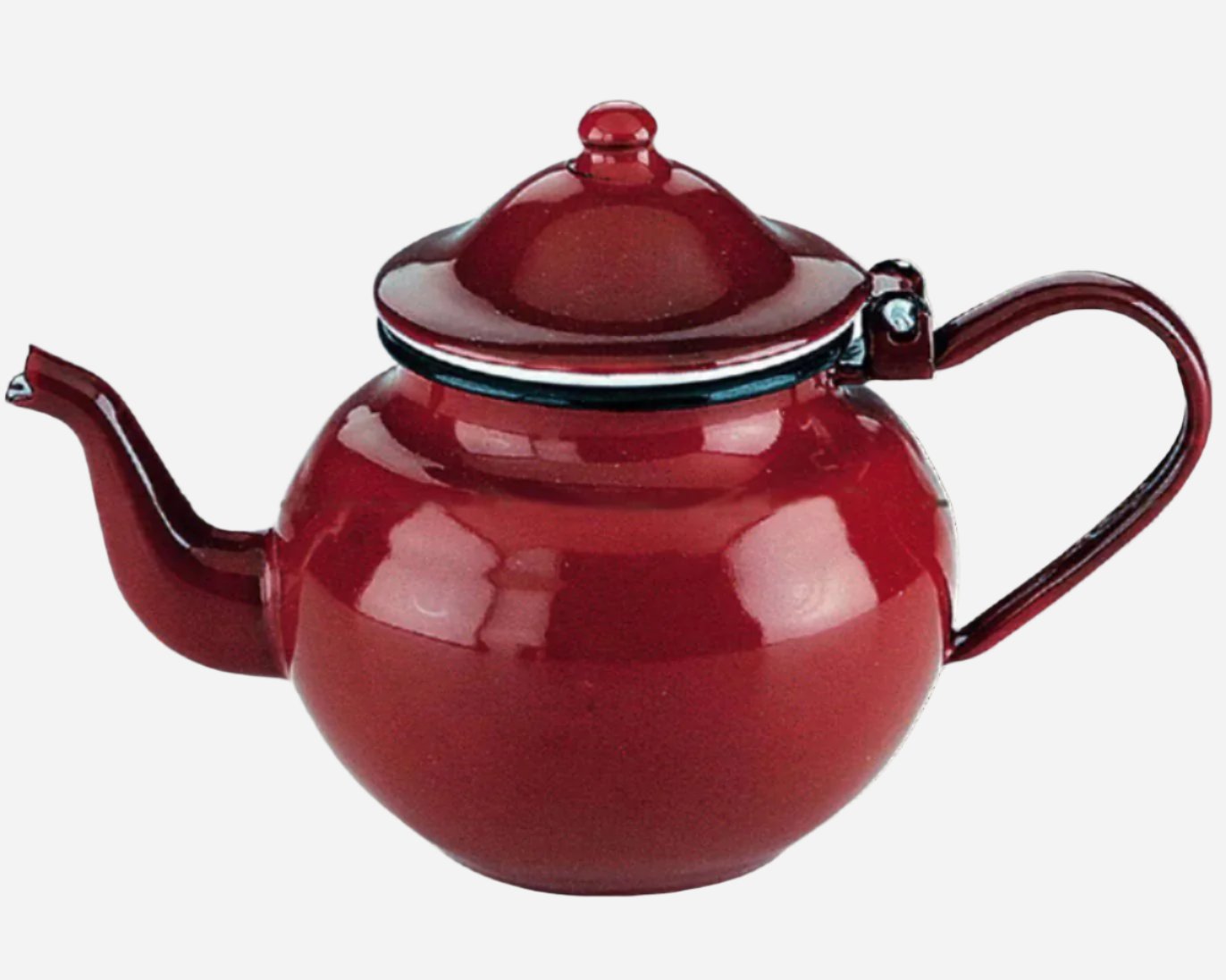 Red Enamel Retro Teapot