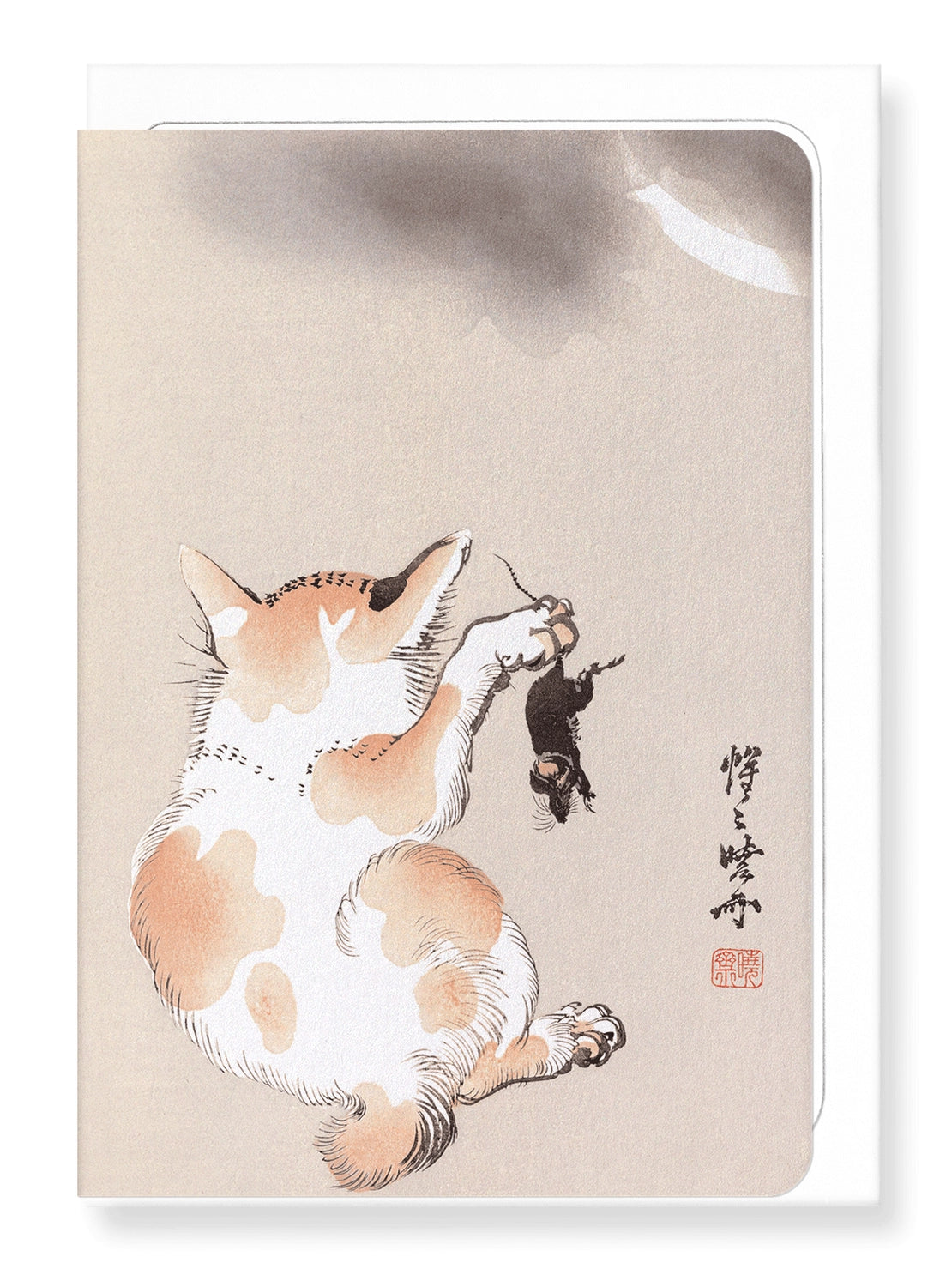 Cat & Mouse (1870) Japanese Greetings Card