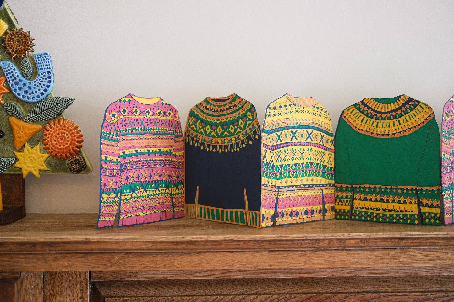 East End Press - Fairisle Sweaters Christmas Garland