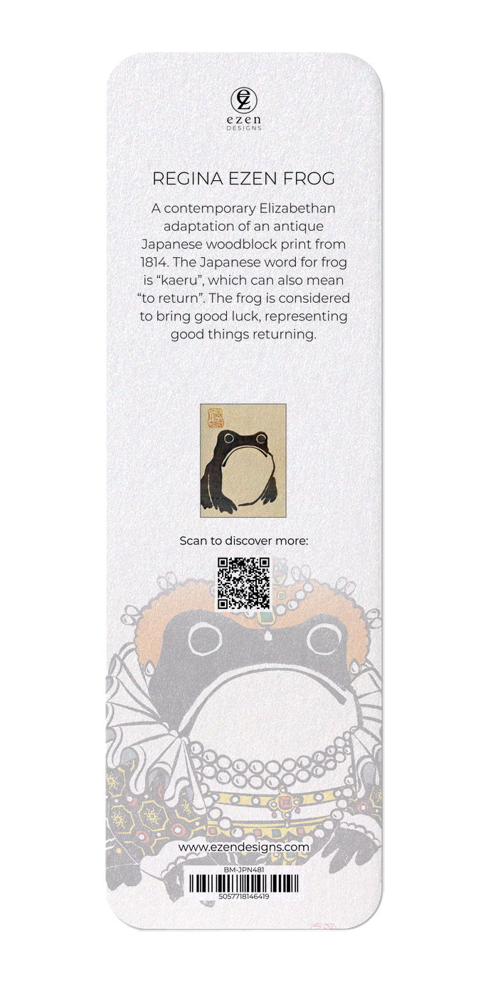 Queen Ezen Frog Japanese Bookmark