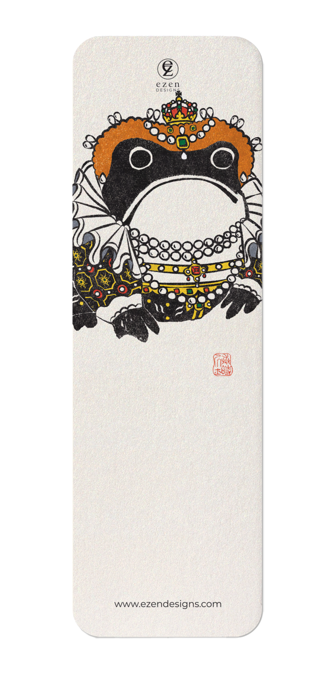 Queen Ezen Frog Japanese Bookmark