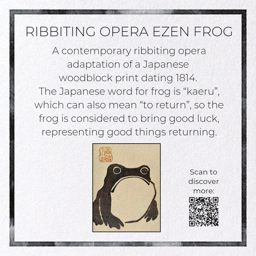 Ribbiting Opera Hoji  Frog Greetings Card